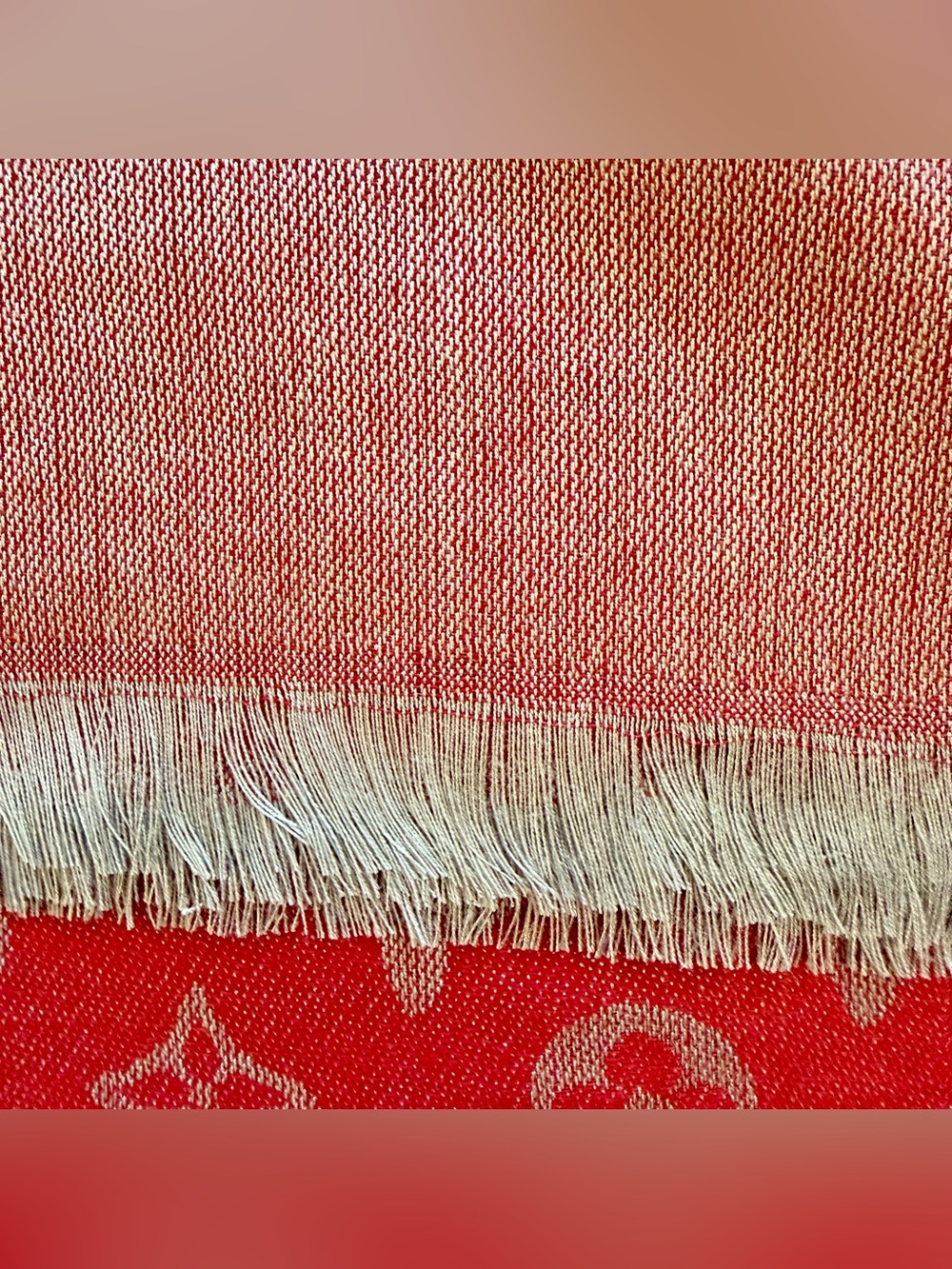 Luxury Cashmere & Silk Blend Monogram Scarf - Picture 4 of 8